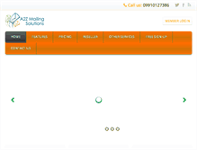 Tablet Screenshot of a2zmailing.com